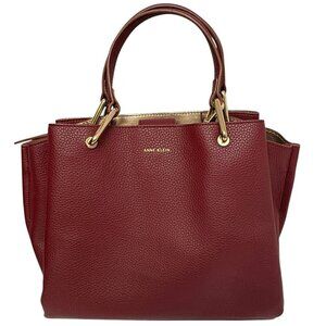Anne Klein Red Handbag Satchel Bag Crossbody Strap